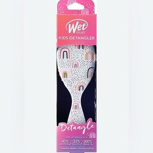 Wet Brush Kids Detangler Hair Brush Rainbow Print IntelliFlex Bristles NEW